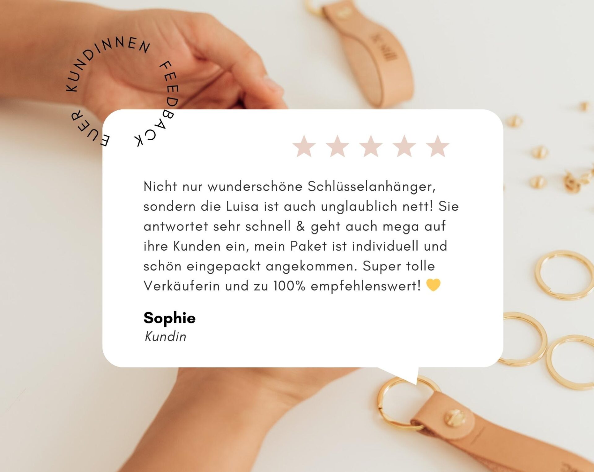 Schlüsselanhänger be still & know – Bild 5